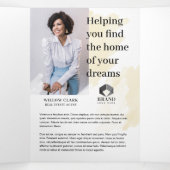 イエローウォーターカラーフロントドア実在エステートマーケティング 三つ折りカード (内部中)