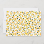 イエローウォーターカラーフローラガーデンパーソナライズされた ノートカード (裏面)