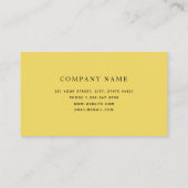 イエローウォーターカラーフローラ&グリーンプロフェッショナル 名刺 (裏面)