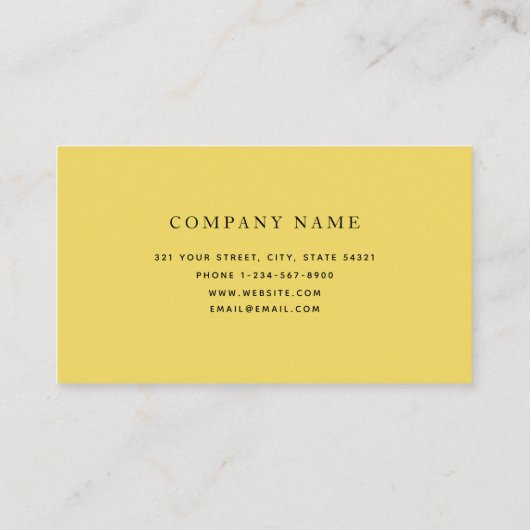 イエローウォーターカラーフローラ&グリーンプロフェッショナル 名刺 (裏面)