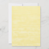 イエローウォーターカラーブライドガウンブライダルシャワー 招待状 (裏面)