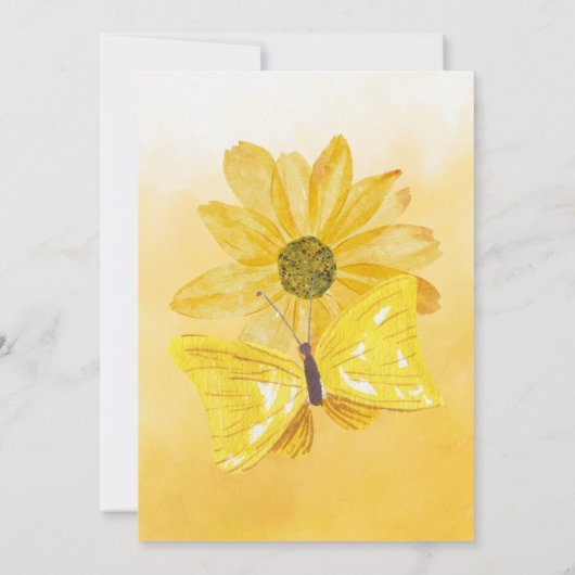 イエローウォーターカラーマザーズデイブランチ招待状 招待状 (裏面)