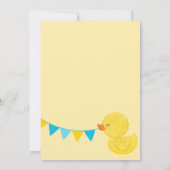 イエローウォーターカラーラバーダック1st誕生日パーティー 招待状 (裏面)