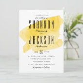 イエローウォーターカラー洗浄結婚式招待状 招待状 (スタンド正面)