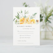 イエローウォーターバラフラワーバンチ結婚ーズ 出欠カード (スタンド正面)