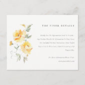 イエローウォーターバラフラワーバン結婚チの詳細 エンクロージャーカード (正面)