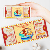 イエローウォーターパークエントランスチケット誕生日 招待状