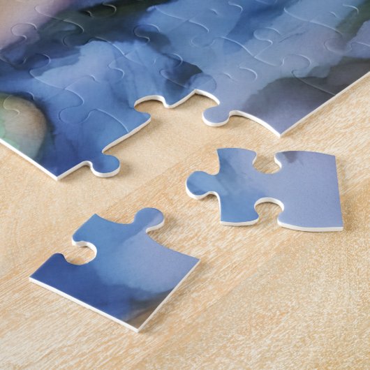 イエローウォーターリリー自然アートパズル ジグソーパズル (側面)