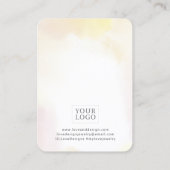 イエローウォーター洗面イヤリングジュエリー表示 名刺 (裏面)