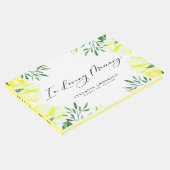 イエローウォーター色のバラと牡丹の葬儀 ゲストブック (コーナー)