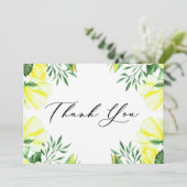 イエローウォーター色のバラと牡丹 サンキューカード (スタンド正面)