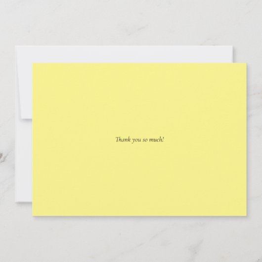 イエローウォーター色のバラと牡丹 サンキューカード (裏面)