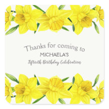 イエローウォーター色の水仙50th誕生日パーティー