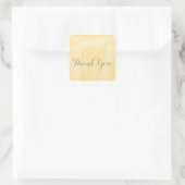 イエローウォーター色デコありがとう スクエアシール (バッグ)