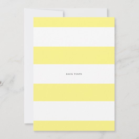 イエローウォーター色バラガーランドリハーサルディナー 招待状 (裏面)