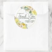 イエローウォーター色フローラありがとう ラウンドシール (バッグ)