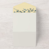 イエローウォーター色フローラ結婚クリーム オールインワン招待状 (外側)