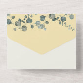 イエローウォーター色フローラ結婚クリーム オールインワン招待状 (裏面)