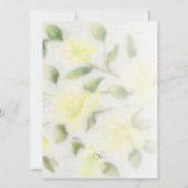 イエローウォーター色フローラ結婚式招待状 招待状 (裏面)