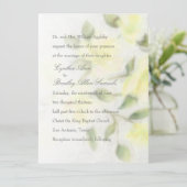 イエローウォーター色フローラ結婚式招待状 招待状 (スタンド正面)