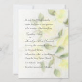 イエローウォーター色フローラ結婚式招待状 招待状 (正面)