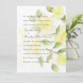 イエローウォーター色フローラ結婚式招待状 招待状 (スタンド正面)