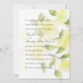 イエローウォーター色フローラ結婚式招待状 招待状 (正面)