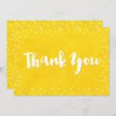 イエローウォーター色ベビーシャワー |サンキューカード サンキューカード (正面/裏面)