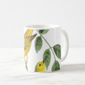 イエローウォーブラーバイオードボン コーヒーマグカップ (正面右)