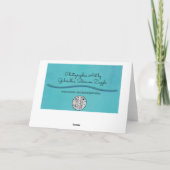 イエローウォーブラーバードアート自然ノートカード カード (裏面)