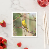 イエローウォーブラー歌 スタンダードカクテルナプキン (インサイチュ)