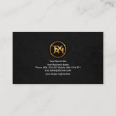 イエローエアポートタクシー標識ブラックドライグランジバー 名刺 (裏面)