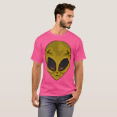イエローエイリアン顔 Tシャツ (正面フル)