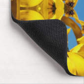 イエローエキナセアコンフラワー抽象芸術フラワーアート マウスパッド (コーナー)