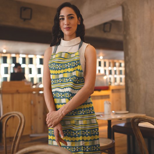 イエローエスニックアステカ エプロン