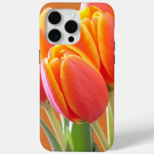 イエローエッジ鮮やかオレンジチューリップ写真 iPhone 15 PRO MAXケース