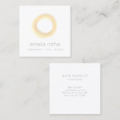 イエローエナジーヒーラーサークル スクエア名刺 (正面/裏面)