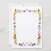 イエローエレガンスフローラワイルドフラワー開花結婚ズ 招待状 (裏面)