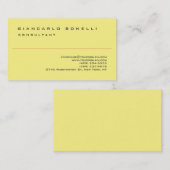 イエローエレガントシンプルプロフェッショナル 名刺 (正面/裏面)