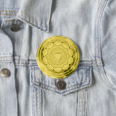 イエローエレガント太陽のチャクラゼンヨガスピリチュアル 缶バッジ (インサイチュ)