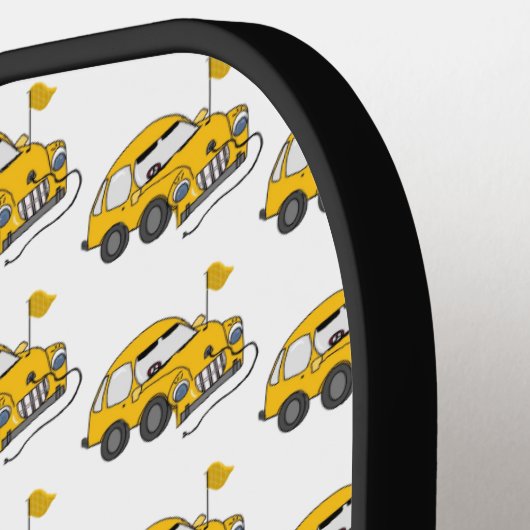 イエローエレクトリックピックボールパドル ピックルボールラケット (左詳細)