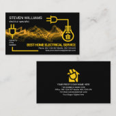 イエローエレクトリック回路稲妻電気技師 名刺 (正面/裏面)