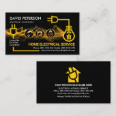 イエローエレクトリック回路稲妻電気技師 名刺 (正面/裏面)