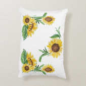 イエローエレファントガール名前をカスタムする枕 アクセントクッション (裏面(縦))