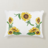 イエローエレファントガール名前をカスタムする枕 アクセントクッション (裏面)