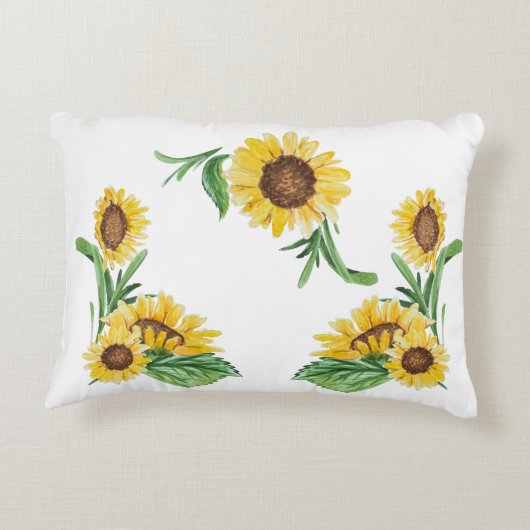 イエローエレファントガール名前をカスタムする枕 アクセントクッション (裏面)