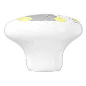 イエローエレファントバルーンハート男の赤ちゃん子供部屋 セラミックノブ (側面)