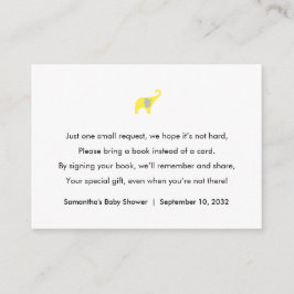イエローエレファントブックのリクエスト/ベビー用ブック エンクロージャーカード