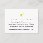 イエローエレファントブックのリクエスト/ベビー用ブック エンクロージャーカード (正面)