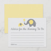 イエローエレファントベビーシャワーアドバイスfor Mom Card ポストカード (正面/裏面)